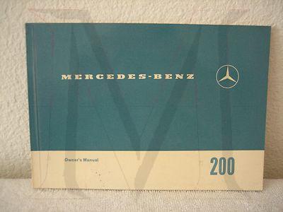 MERCEDES-BENZ OWNER'S MANUAL 200 EDITION A