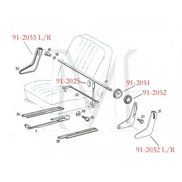 SEAT ADJUSTMENT WHEEL COVER