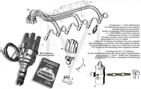 123 6CYL DISTRIBUTOR KIT WO/COIL POST 1962