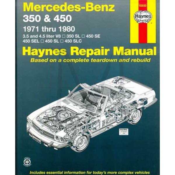 HAYNES REPAIR MANUAL = 107CH (320SL 380SL 450SL 560SL)