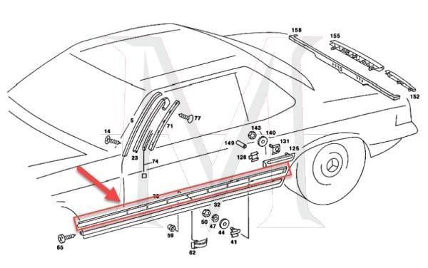 ROCKER MOLDING PAD - RIGHT