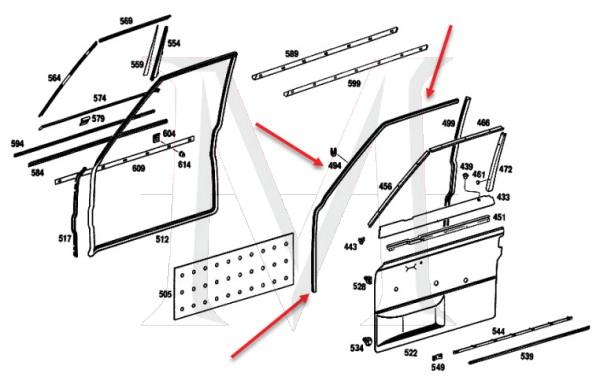 FRONT DOOR WELTING (BLACK)