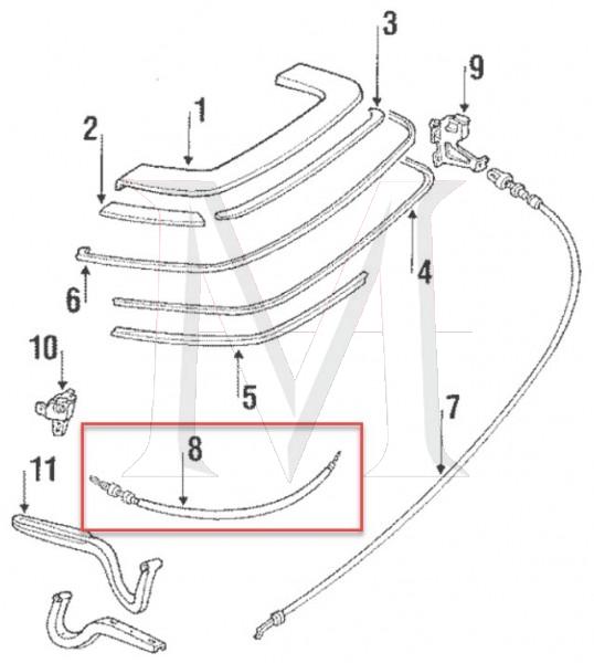 TOP LOCK RELEASE CABLE